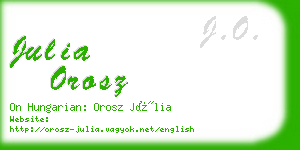 julia orosz business card